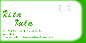 rita kula business card